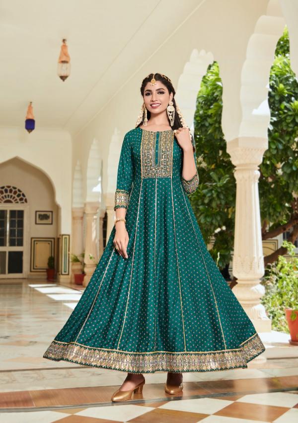 Kajal Fashion Colourbar 8 Fancy Wear Designer Anarkali Long Kurti
